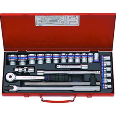Coffret douilles 6 pans carré 1/2