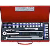 Coffret douilles 12 pans carr 1/2"