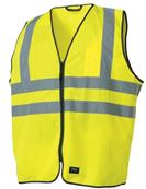 Gilet polyester fluo jaune zip Helly Hansen